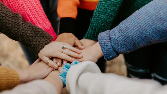 hands joined together