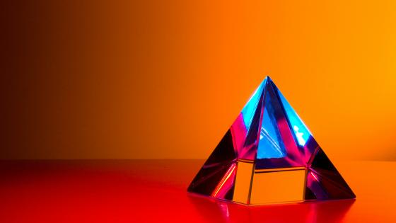 glass pyramid